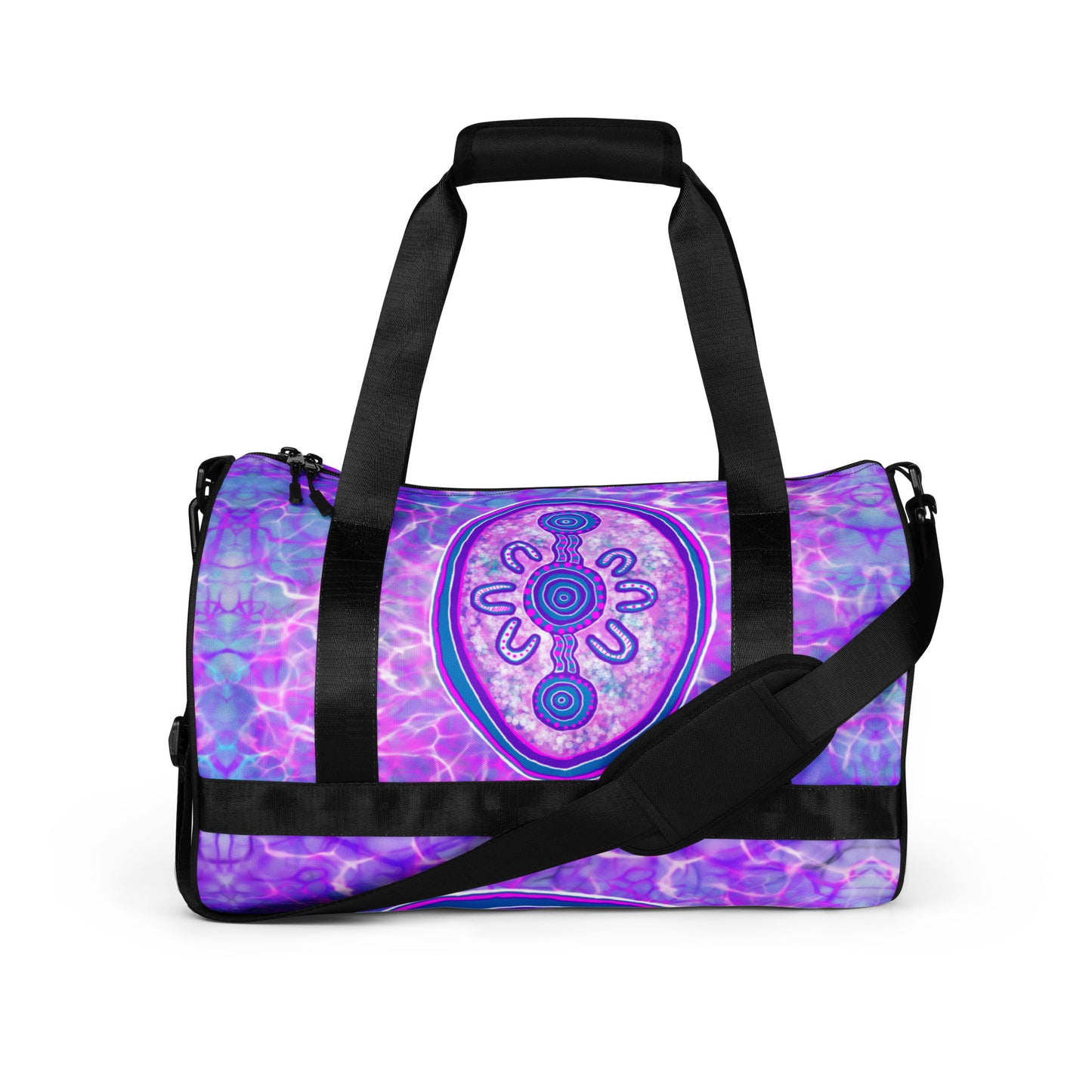 Purple Water Dreaming All-over print gym bag