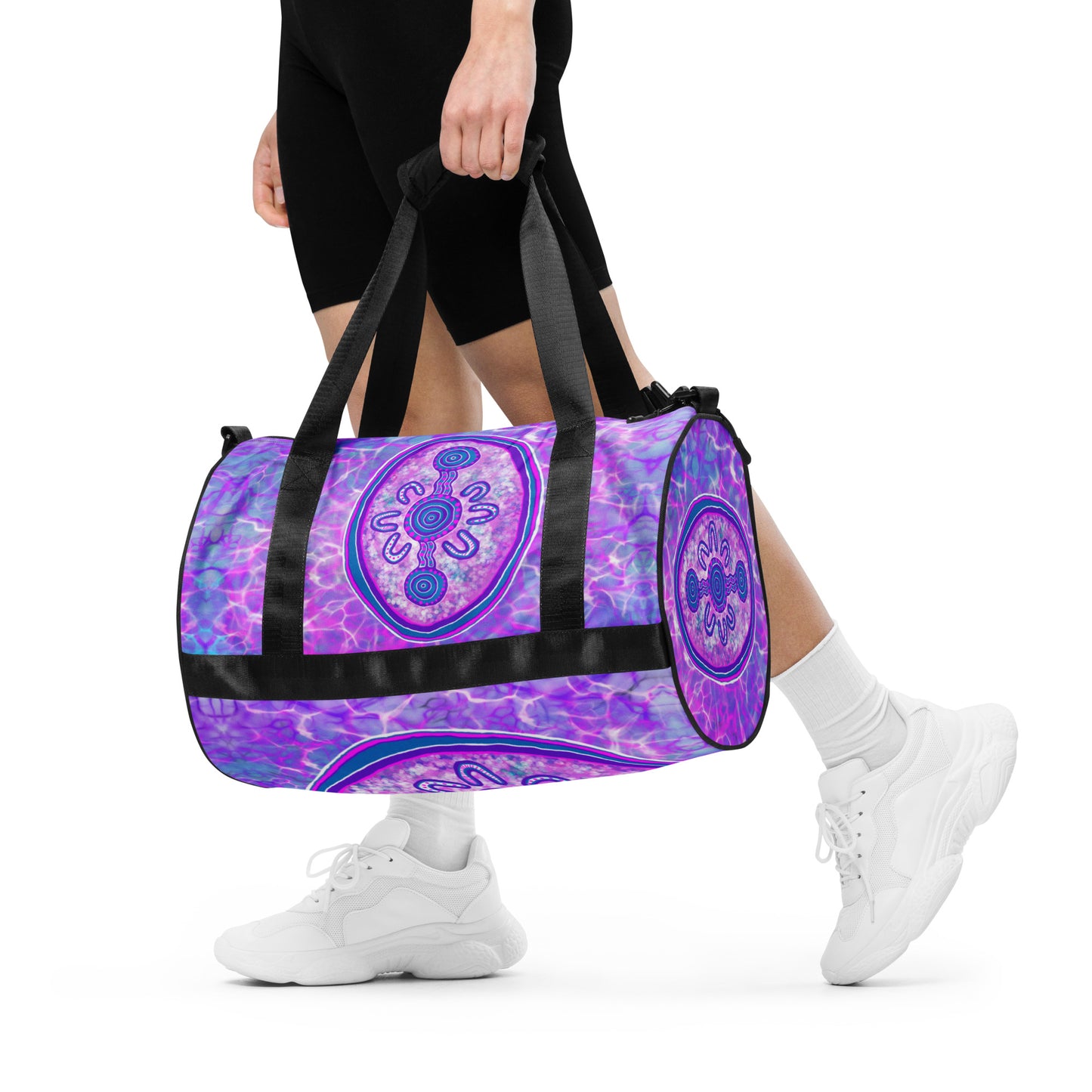 Purple Water Dreaming All-over print gym bag