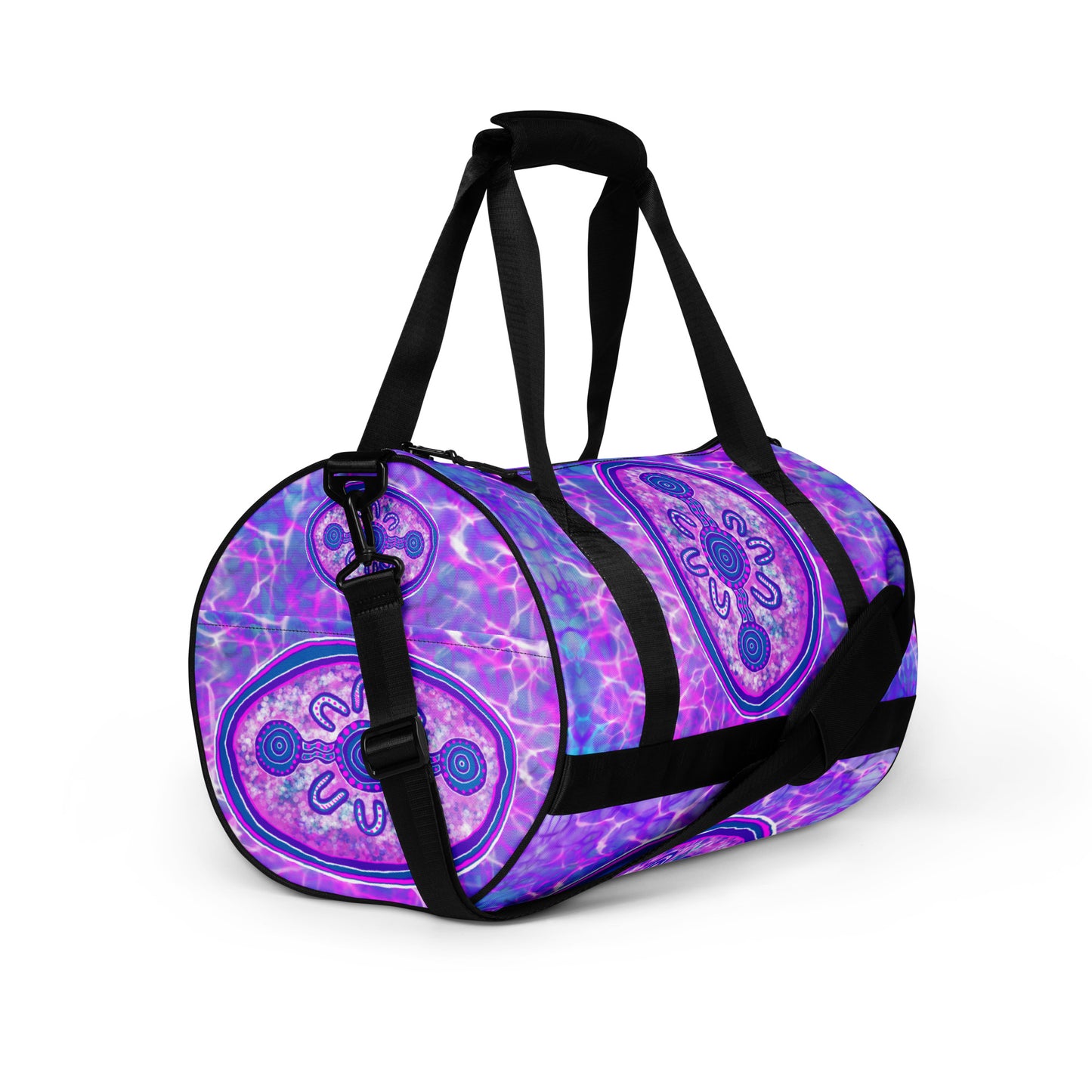 Purple Water Dreaming All-over print gym bag