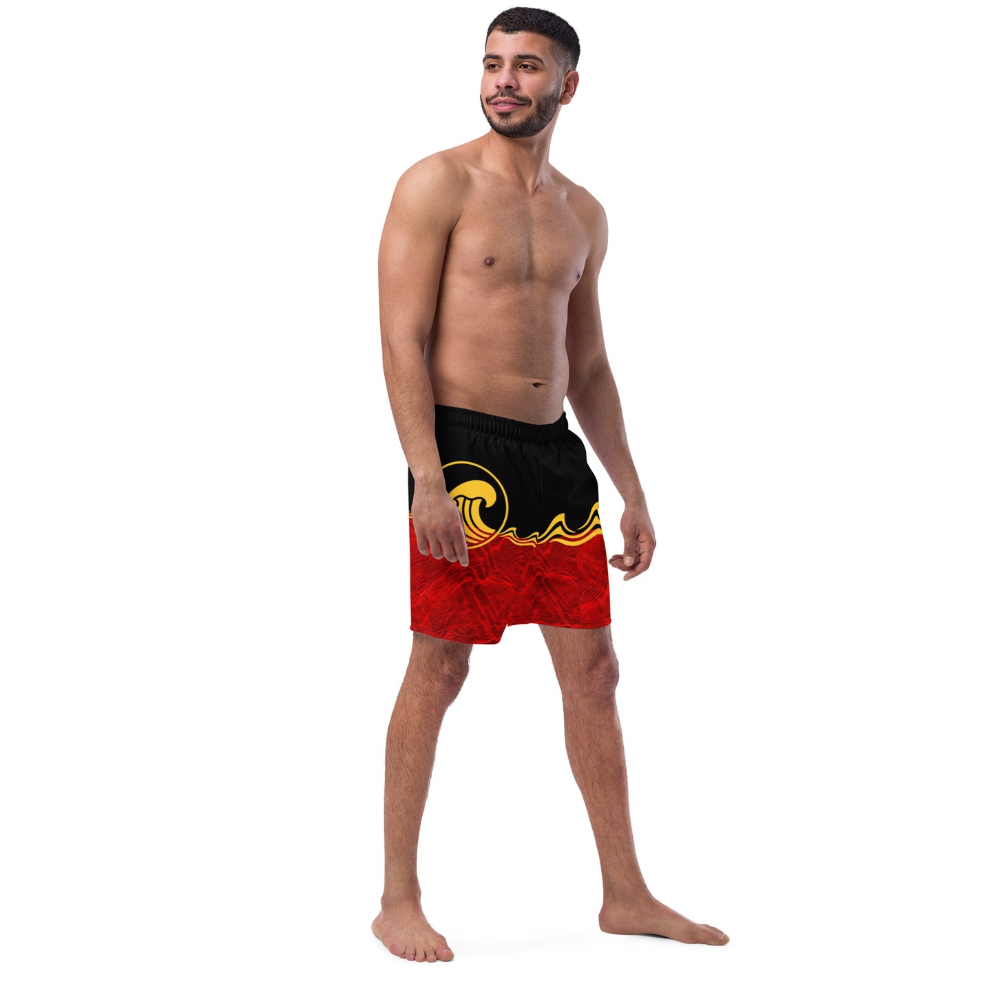 Aboriginal Flag Wave Men's swim shorts
