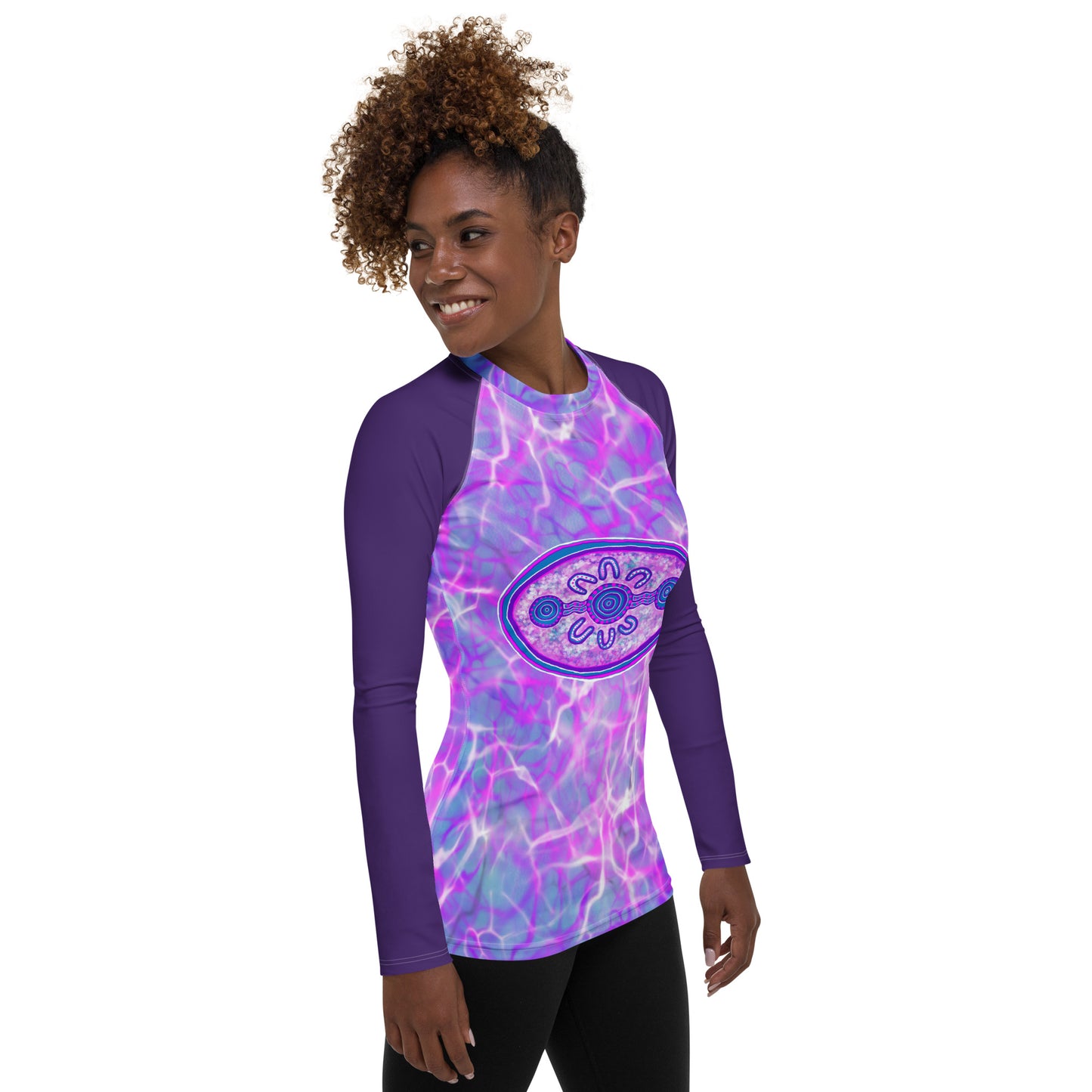 Purple Water Dreaming Women's Rash Guard