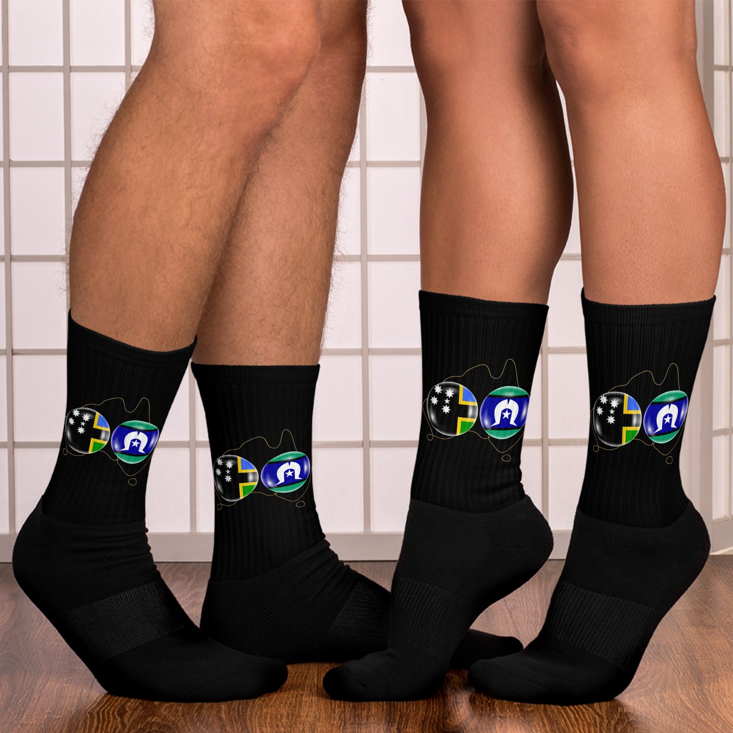 Torres Strait Islands & Australian South Sea Islanders flag Socks