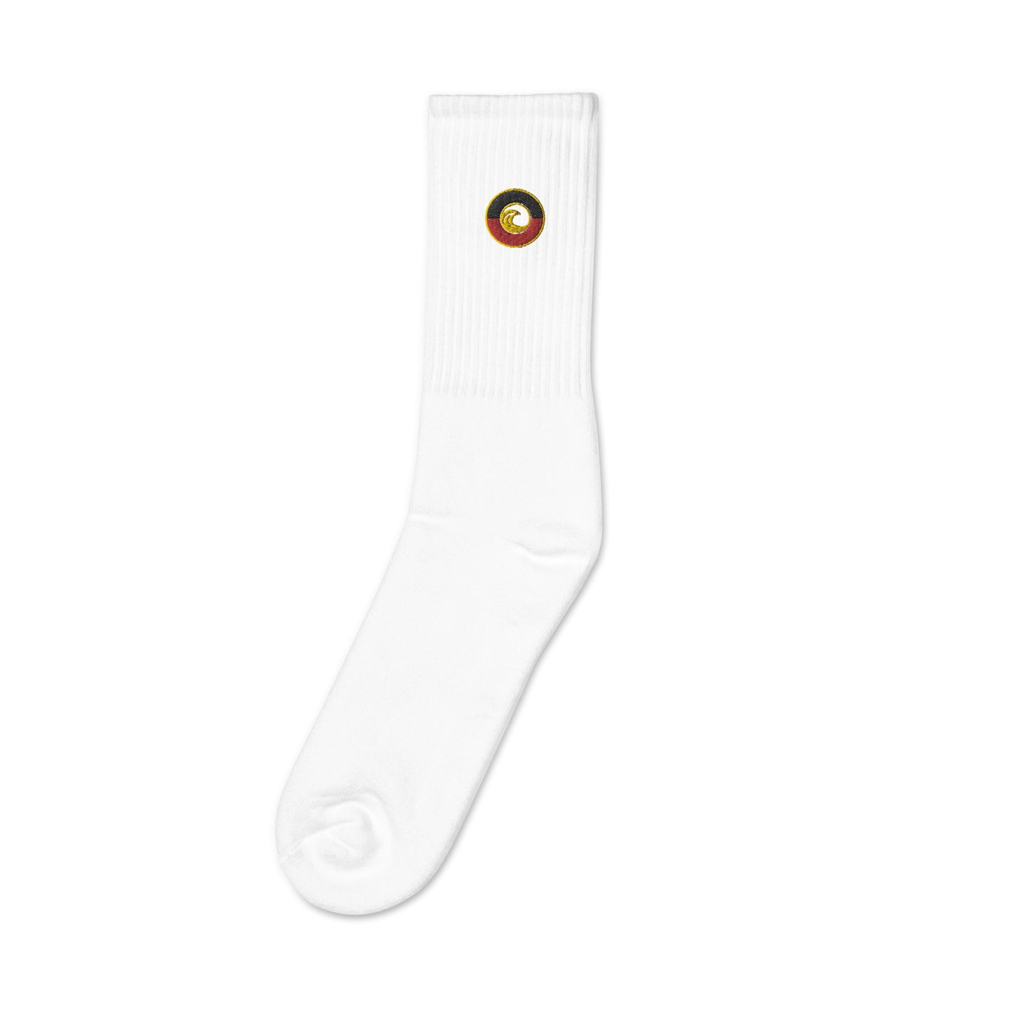 Aboriginal Flag Wave Embroidered socks