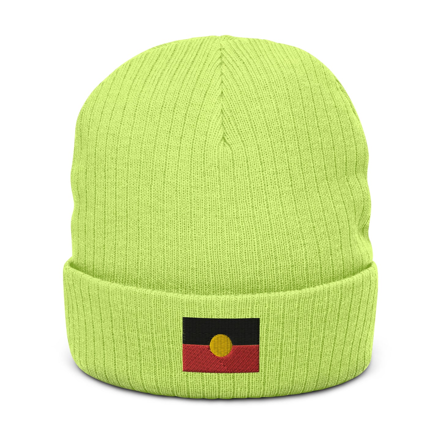 Aboriginal Flag Ribbed knit beanie