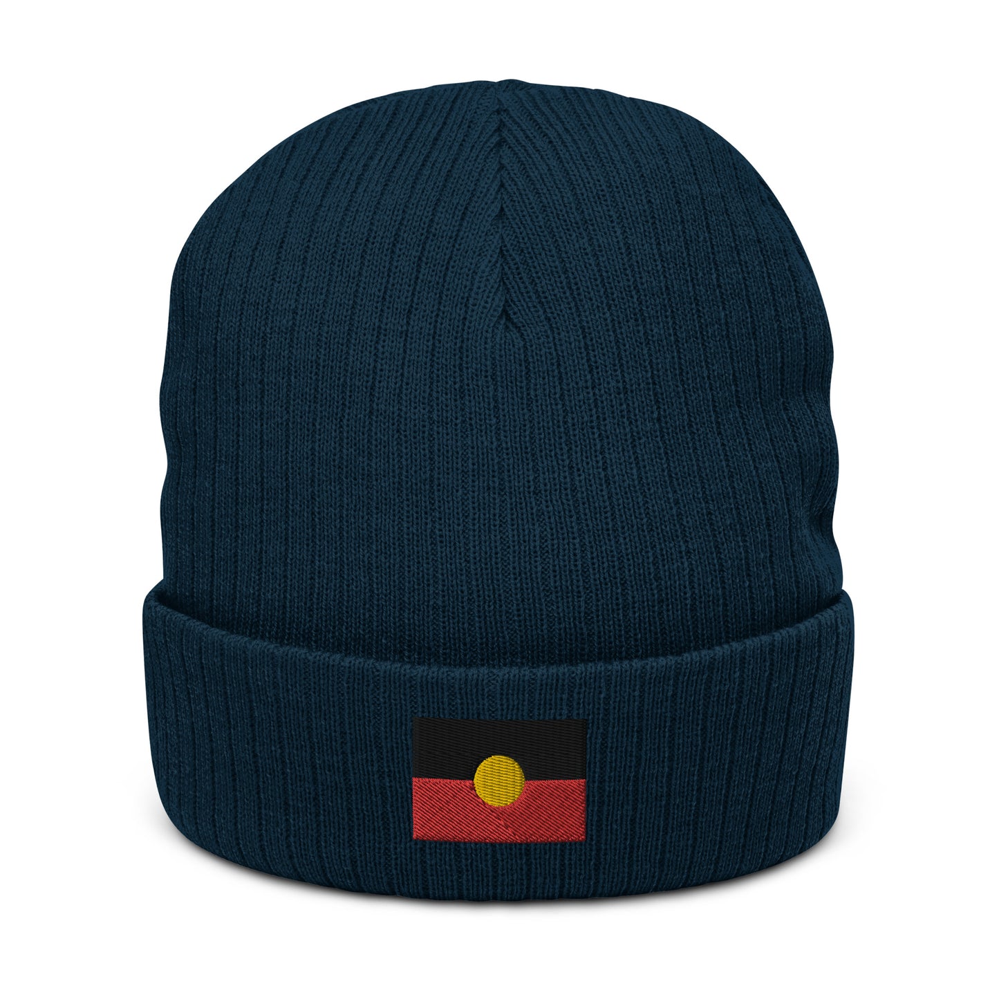 Aboriginal Flag Ribbed knit beanie