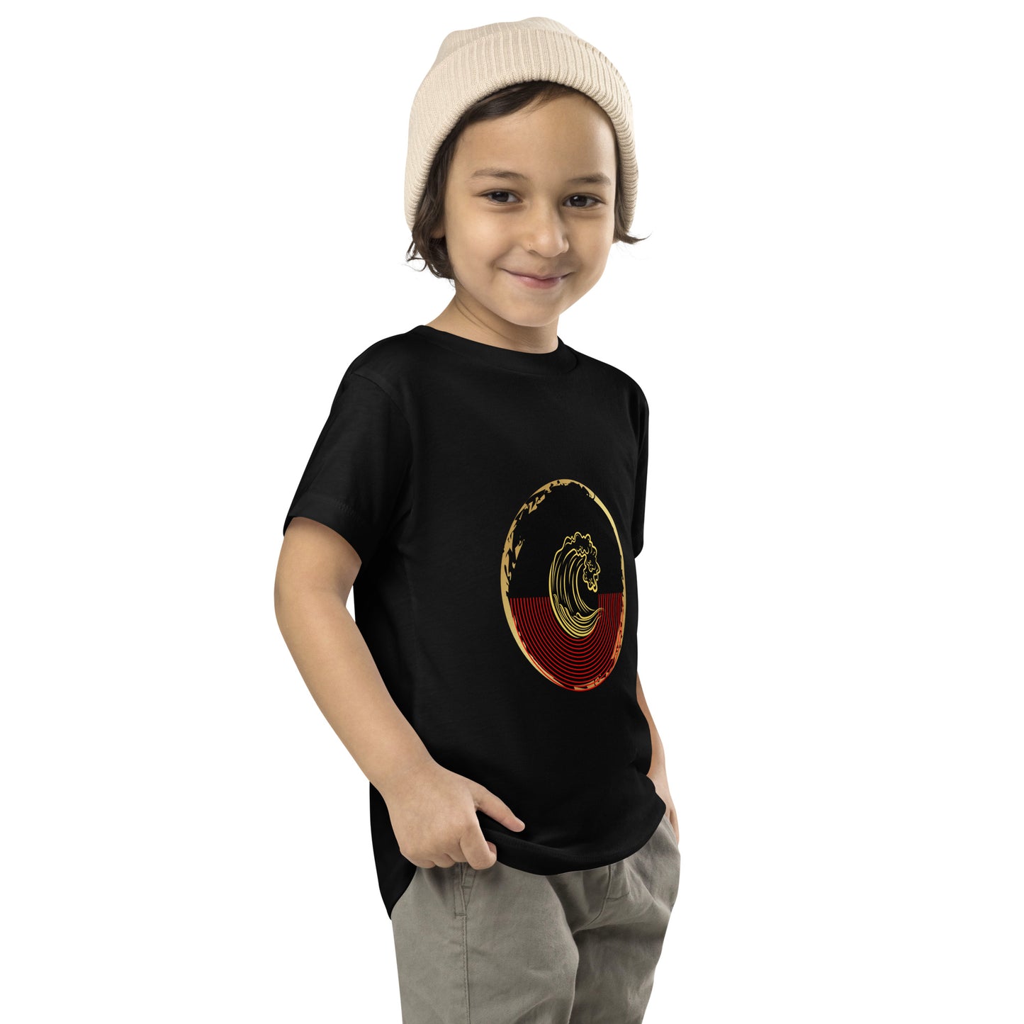 Aboriginal Flag Wave Toddler Short Sleeve Tee