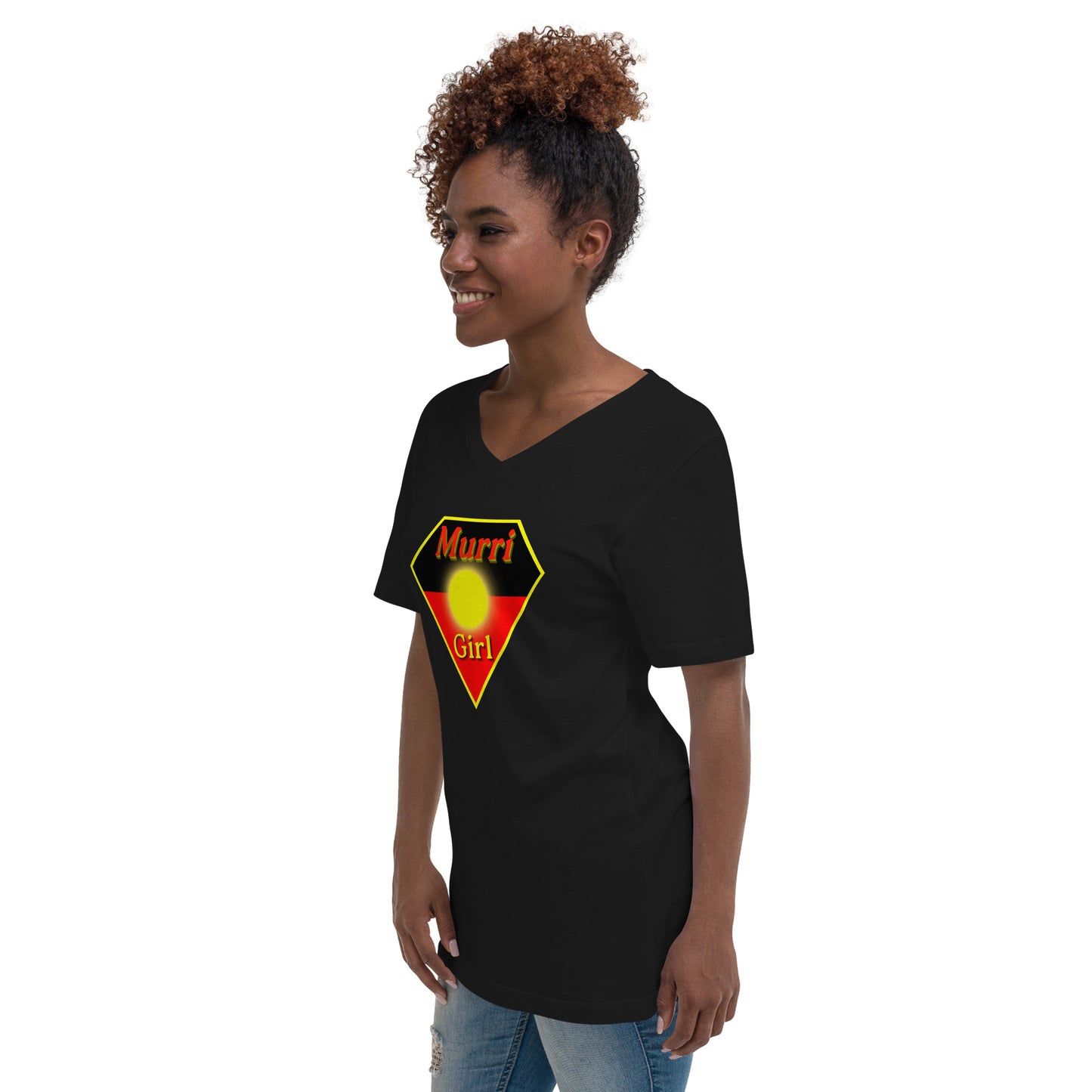Murri Girl Super Woman V-Neck T-Shirt