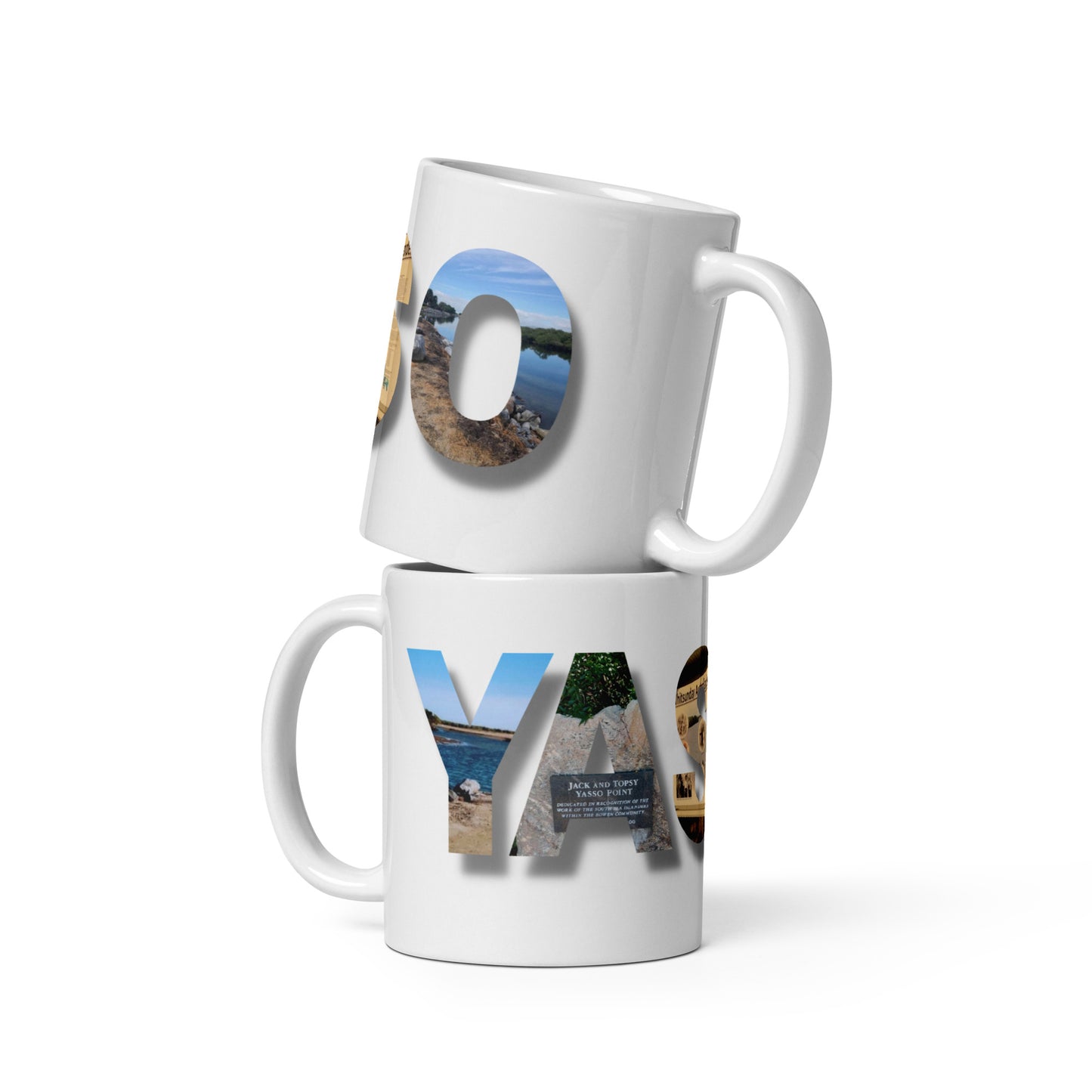 White glossy mug