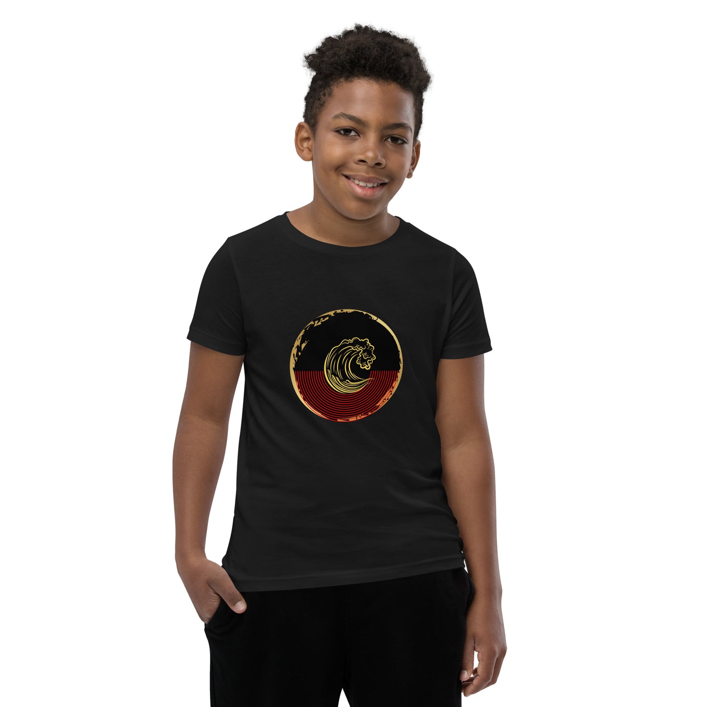 Aboriginal Flag Wave Youth Short Sleeve T-Shirt