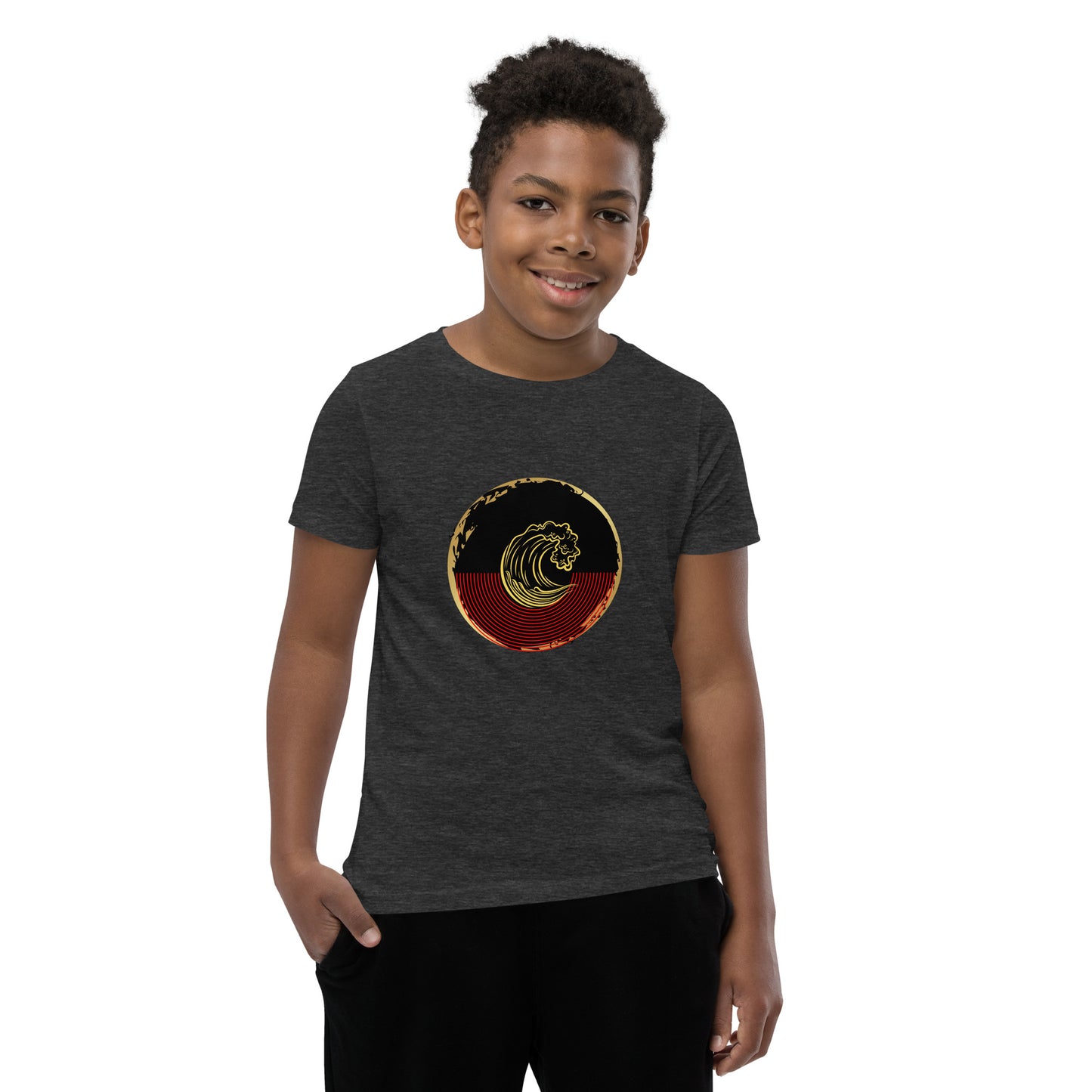 Aboriginal Flag Wave Youth Short Sleeve T-Shirt