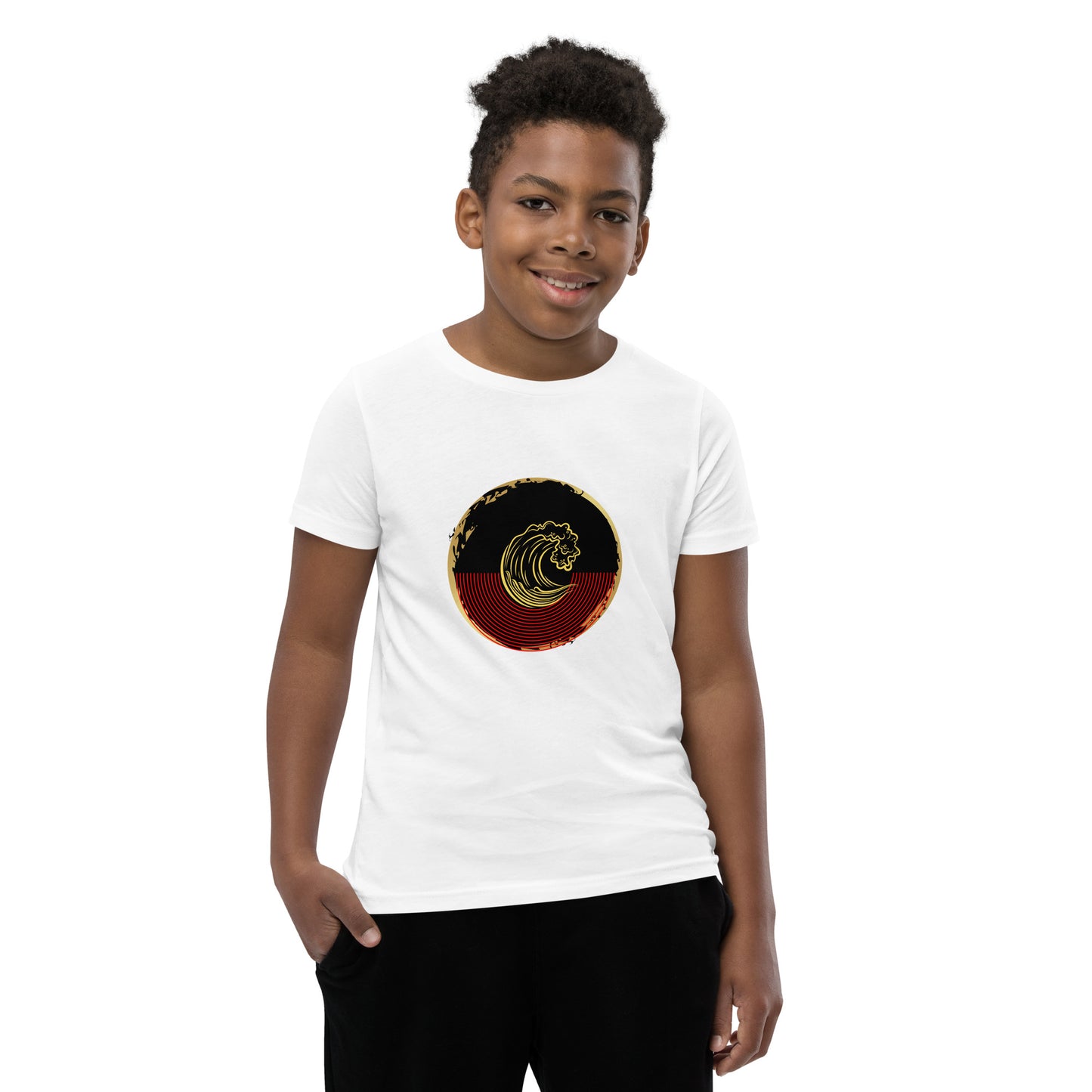 Aboriginal Flag Wave Youth Short Sleeve T-Shirt