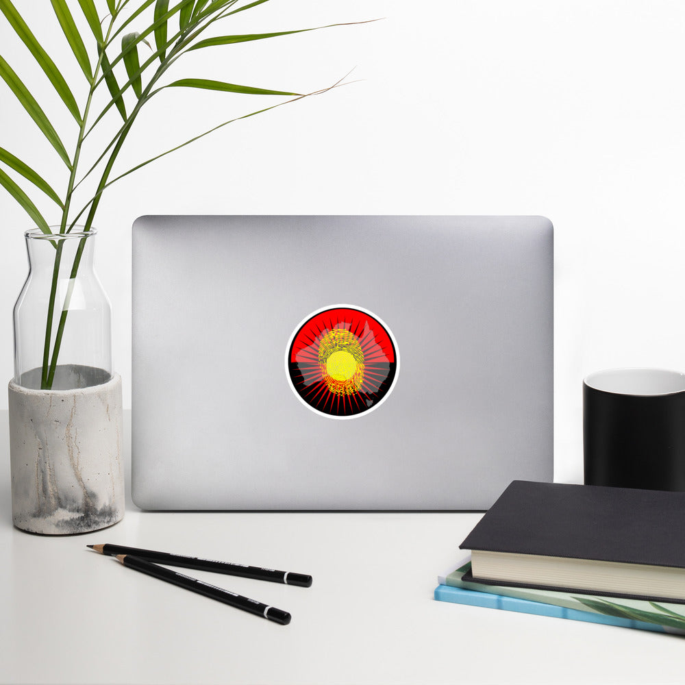 Aboriginal Fingerprint Bubble-free stickers