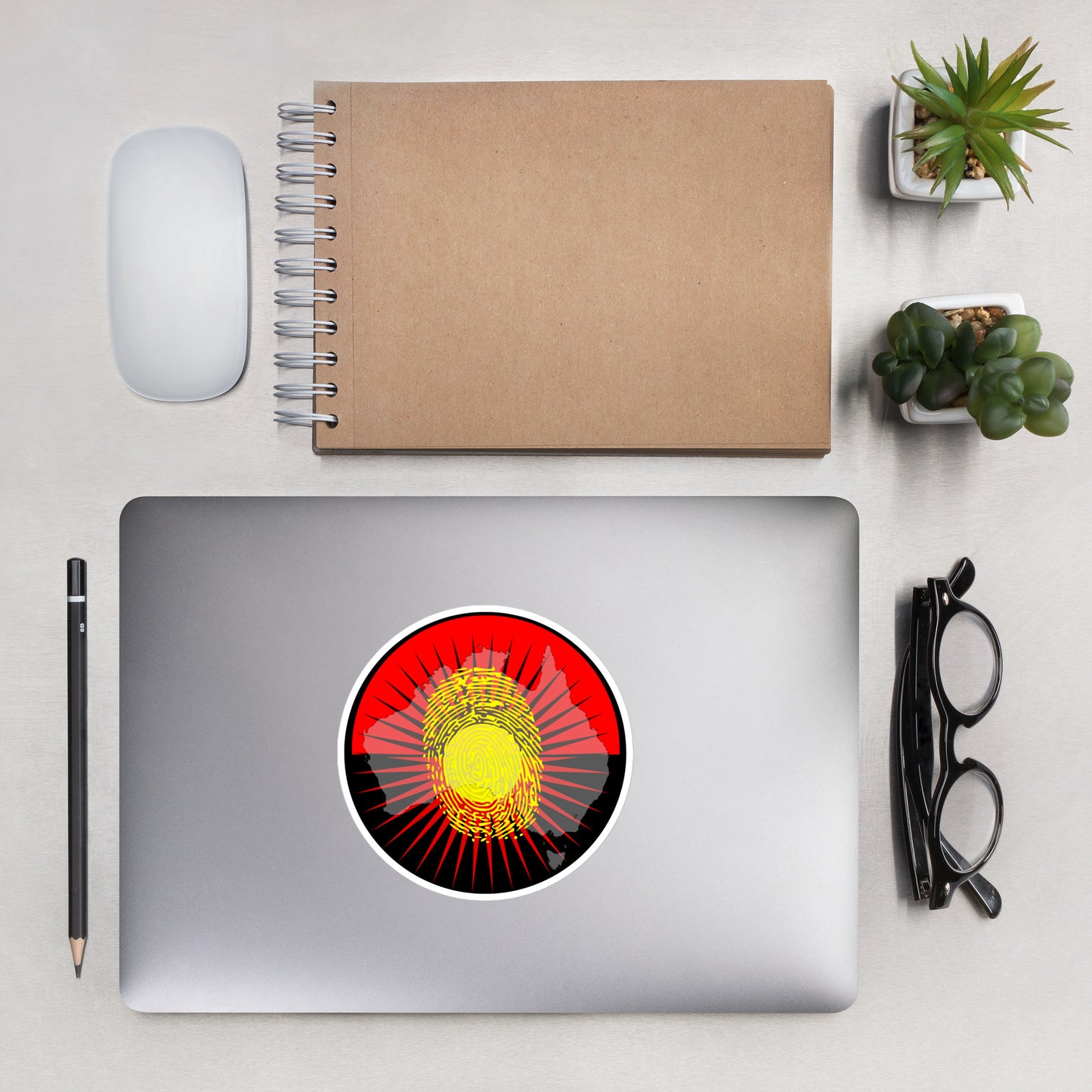 Aboriginal Fingerprint Bubble-free stickers