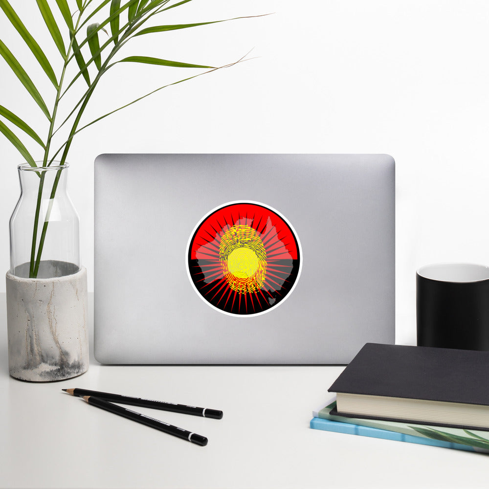 Aboriginal Fingerprint Bubble-free stickers