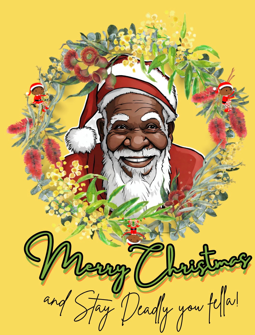 Black Santa Christmas Card Pack of 10