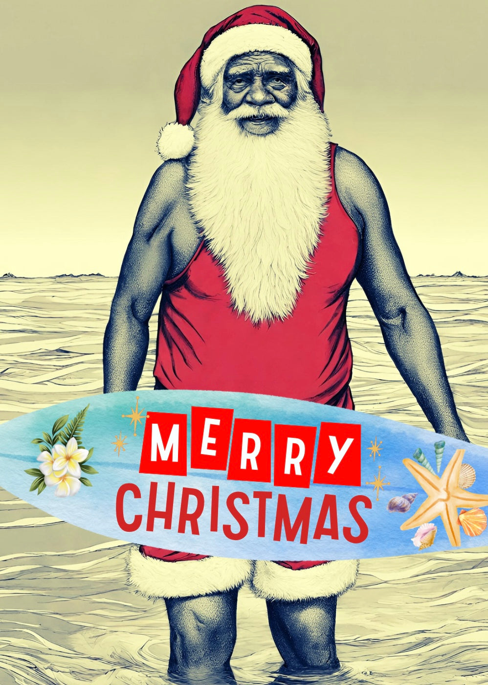 Black Santa Christmas Card Pack of 10