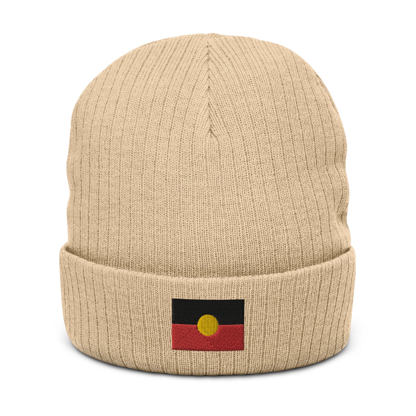 Aboriginal Flag Ribbed knit beanie