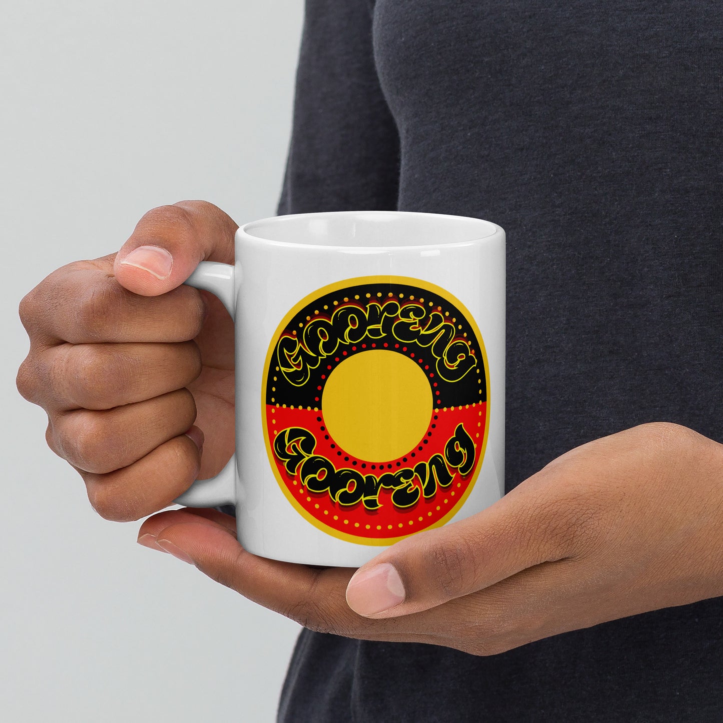 Gooreng Gooreng White glossy mug