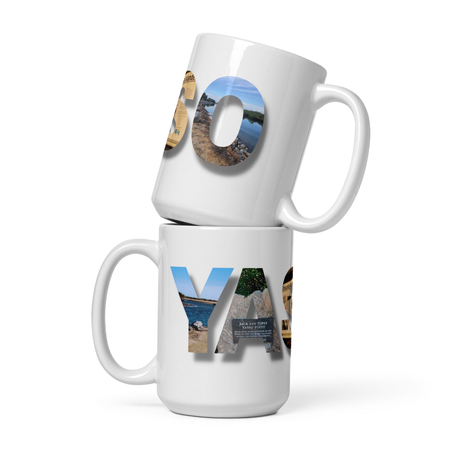 White glossy mug