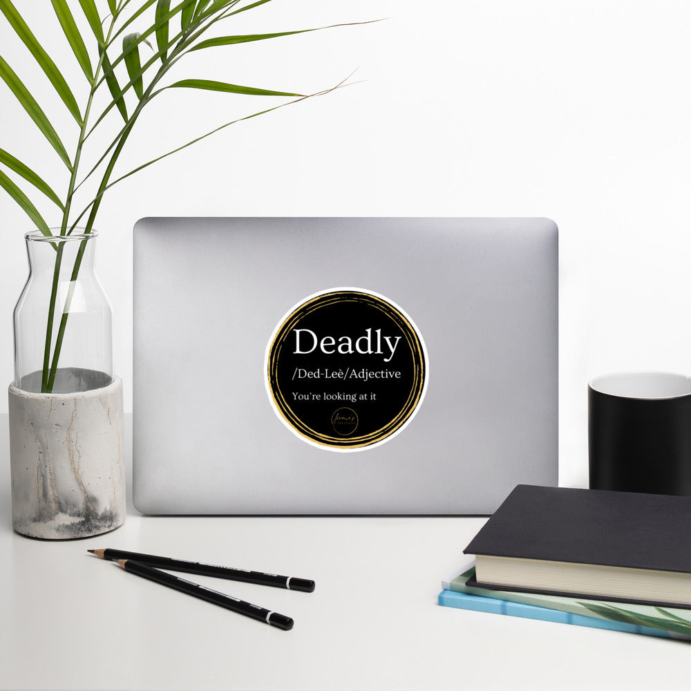 Definition of Deadly Bubble-free stickers