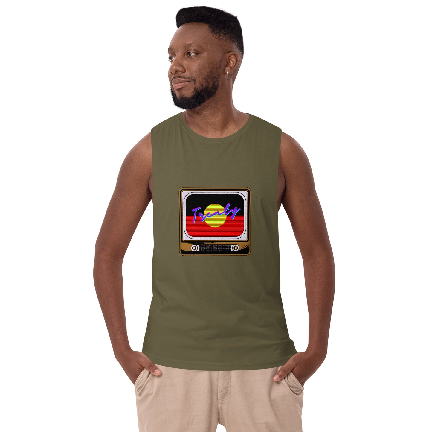 Treaty TV Men’s drop arm tank top