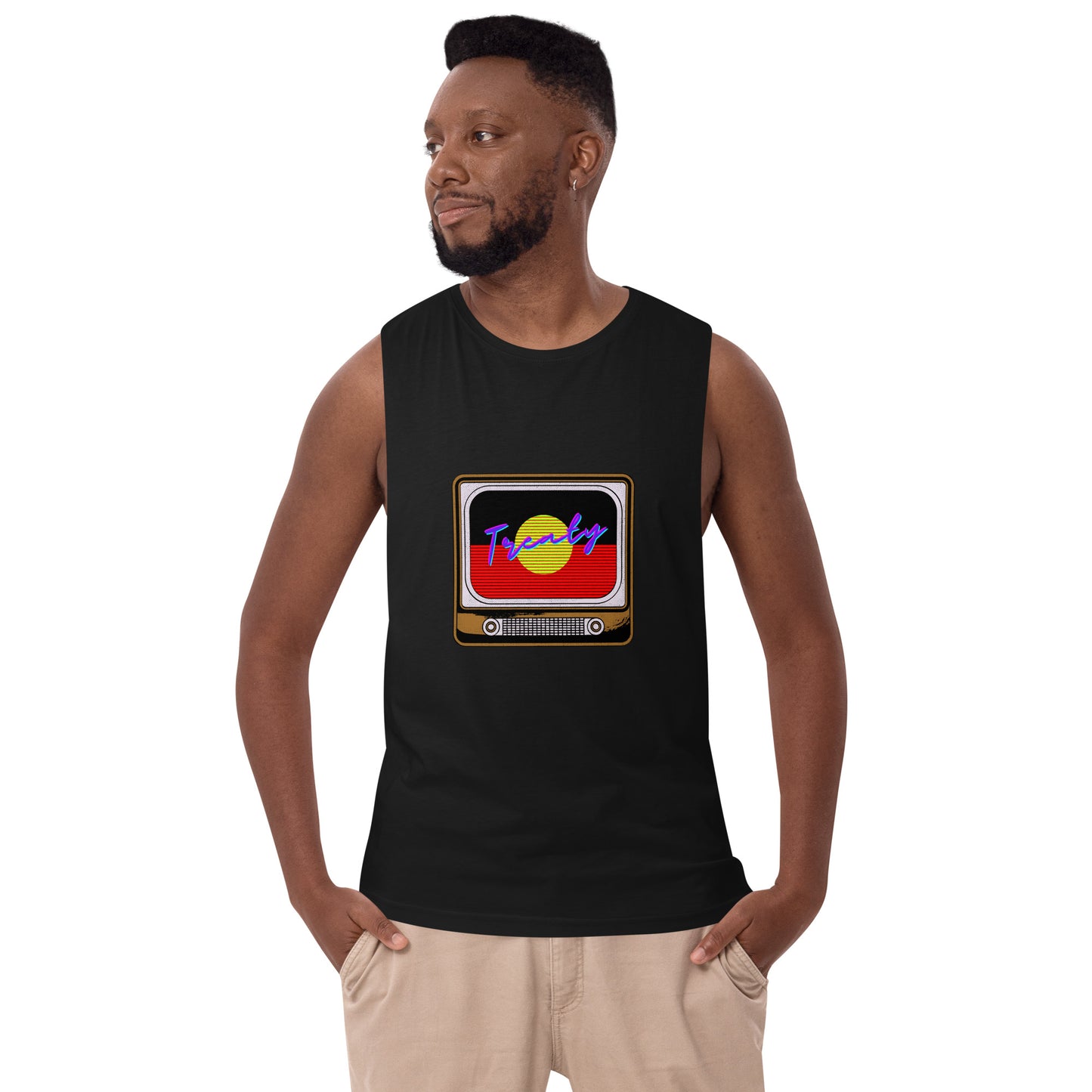Treaty TV Men’s drop arm tank top