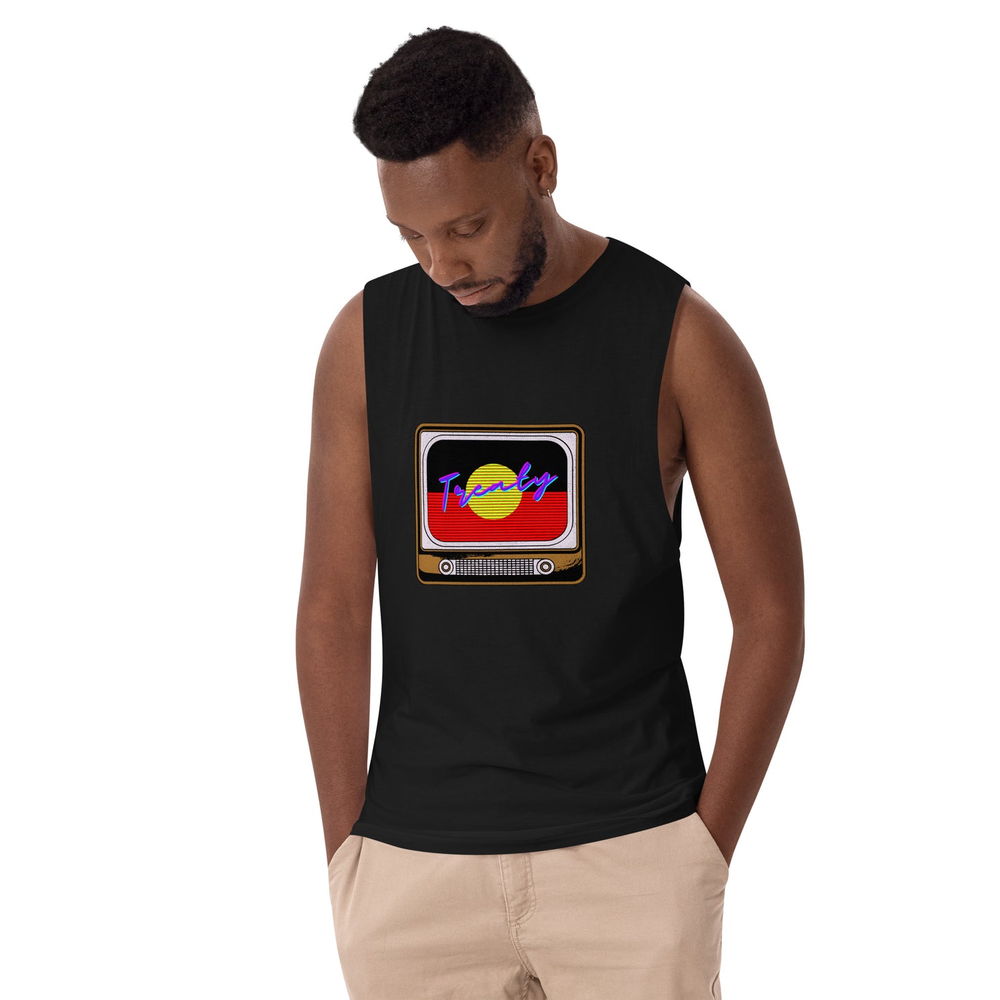 Treaty TV Men’s drop arm tank top