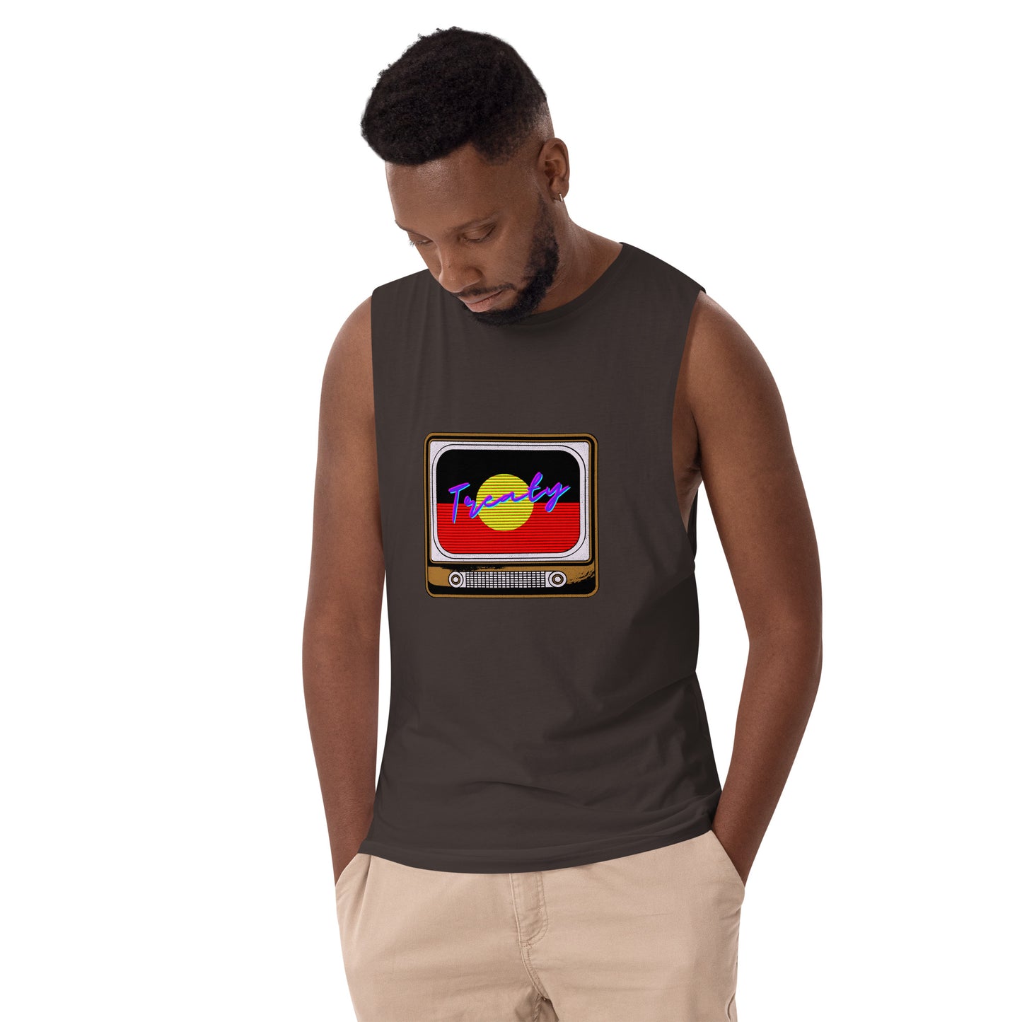Treaty TV Men’s drop arm tank top