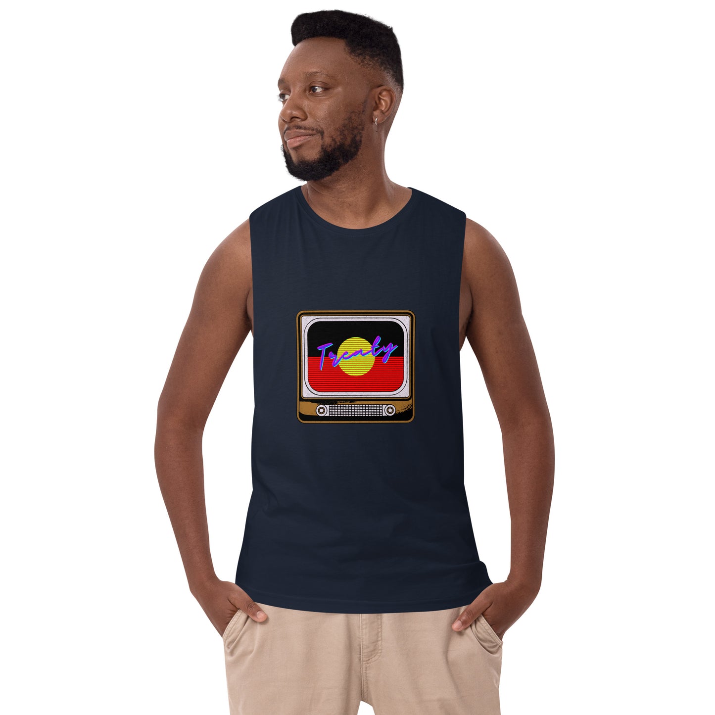 Treaty TV Men’s drop arm tank top