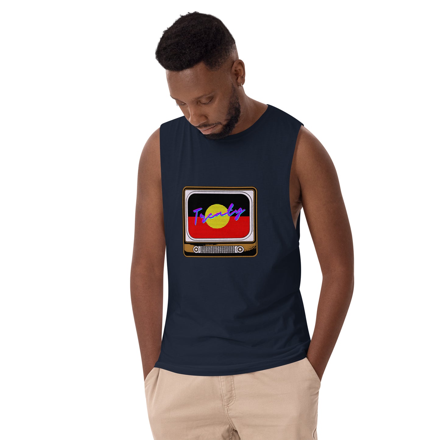 Treaty TV Men’s drop arm tank top