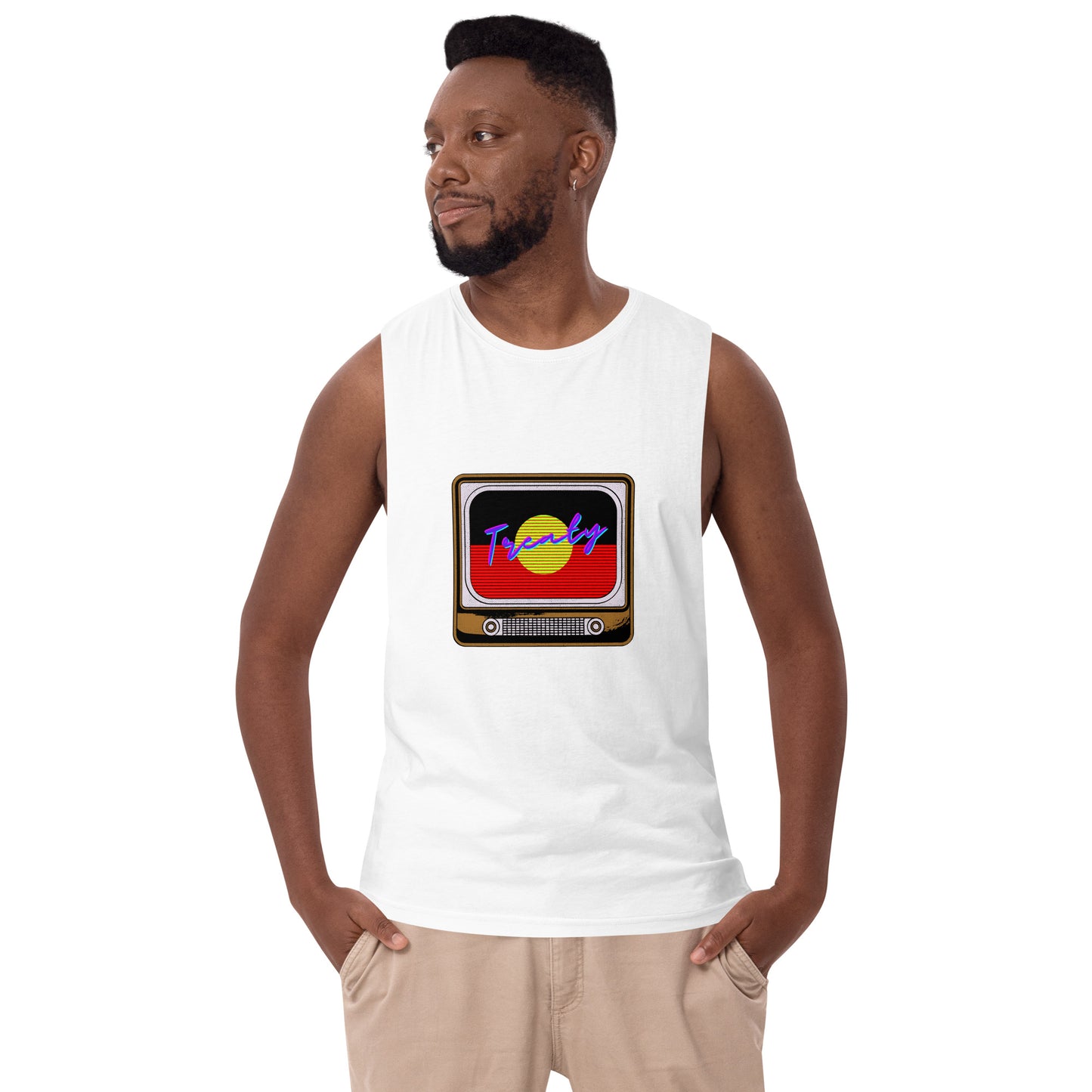 Treaty TV Men’s drop arm tank top